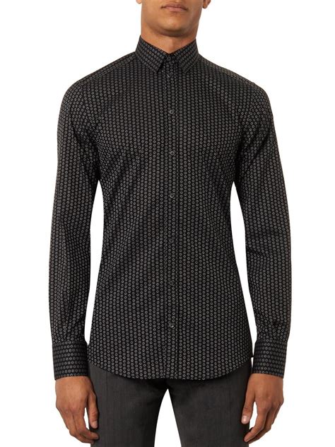 celebrity wear mens dolce gabbana gold fit polka dot shirt|dolce and gabbana shirts for men.